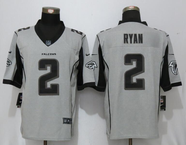 New Nike Atlanta Falcons #2 Ryan Nike Gridiron Gray II Limited Jersey->women mlb jersey->Women Jersey